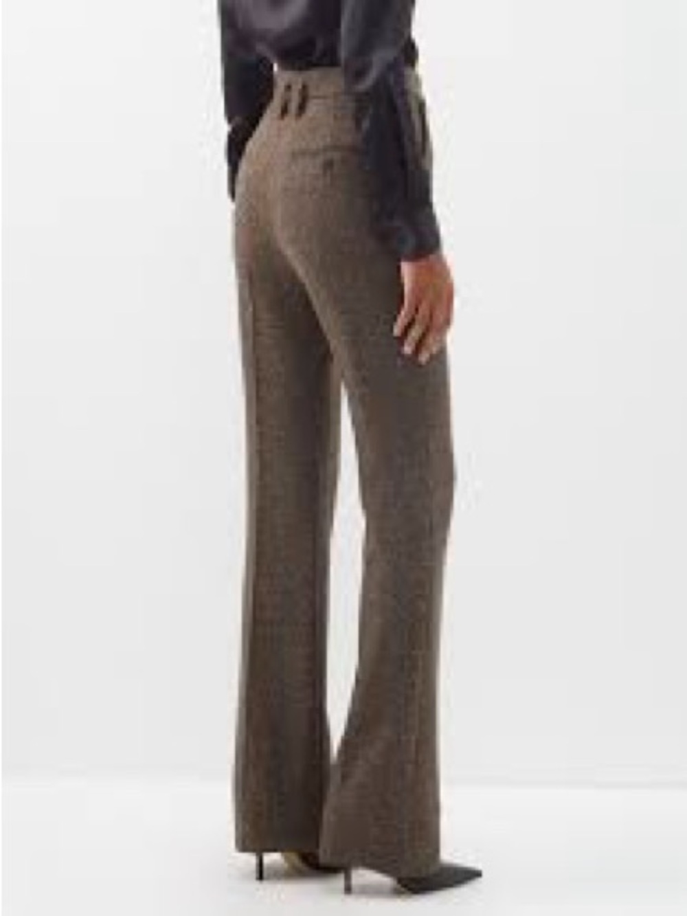 Banana Republic Brown Tweed Boot-Cut Trousers
